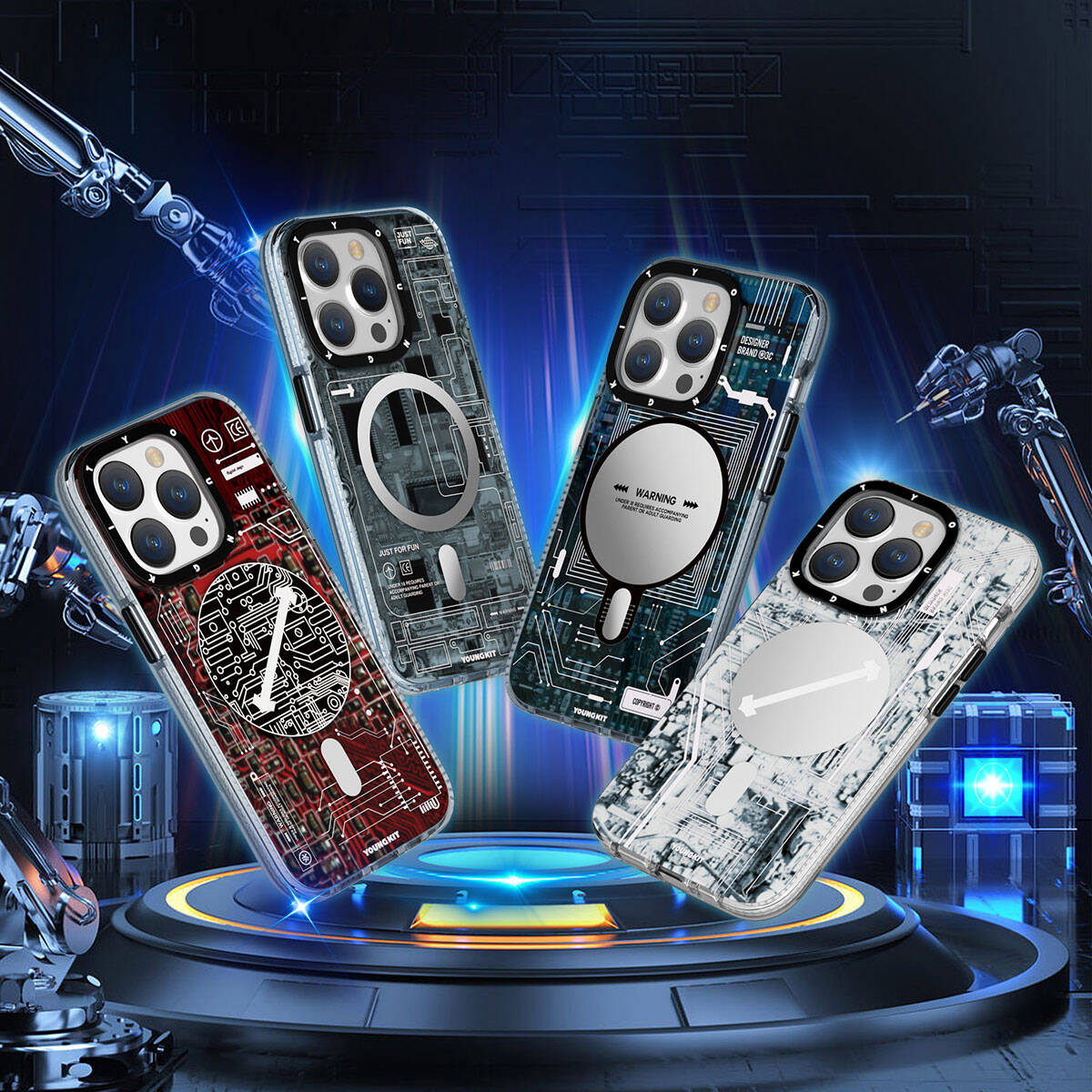YoungKit Technology Serisi iPhone 15 Pro Max Magsafe Şarj Özellikli Telefon Kılıfı - 16 YoungKit Technology Serisi iPhone 15 Pro Max Magsafe Şarj Özellikli Telefon Kılıfı - 16